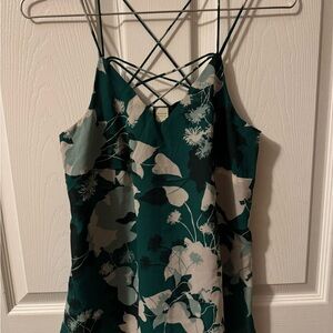 Japna Teal Floral Strappy Cami Top